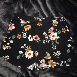 Floral wrap shorts